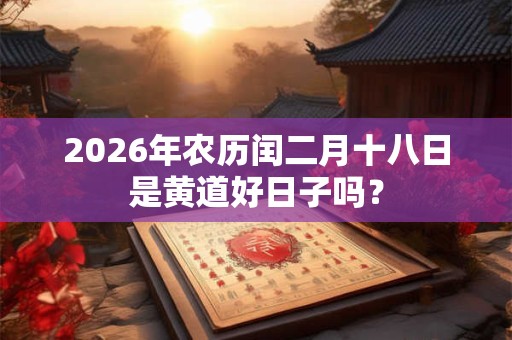 2026年农历闰二月十八日是黄道好日子吗？