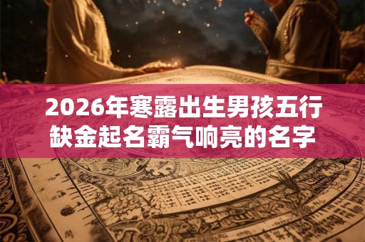 2026年寒露出生男孩五行缺金起名霸气响亮的名字 2026年寒露出生男孩五行缺金起名霸气响亮的名字