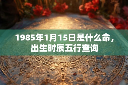 1985年1月15日是什么命，出生时辰五行查询