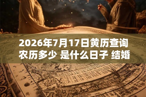 2026年7月17日黄历查询 农历多少 是什么日子 结婚吉时