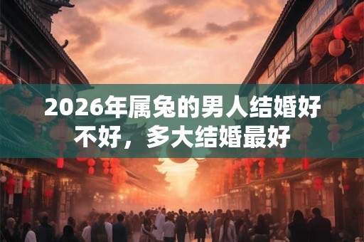 2026年属兔的男人结婚好不好，多大结婚最好