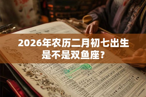 2026年农历二月初七出生是不是双鱼座？