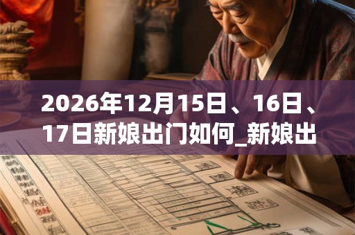 2026年12月15日、16日、17日新娘出门如何_新娘出门是吉日吗