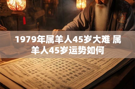 1979年属羊人45岁大难 属羊人45岁运势如何 1979年属羊人45岁大难 属羊人45岁运势如何