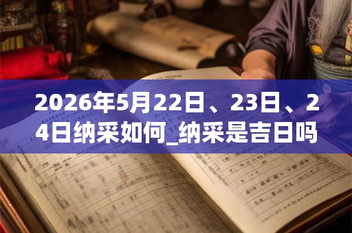 2026年5月22日、23日、24日纳采如何_纳采是吉日吗 2026年5月22日、23日、24日纳采如何_纳采是吉日吗