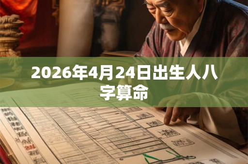 2026年4月24日出生人八字算命