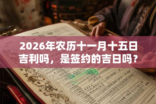 2026年农历十一月十五日吉利吗，是签约的吉日吗？