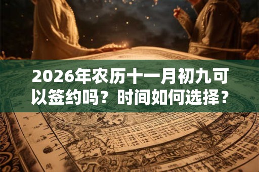 2026年农历十一月初九可以签约吗?时间如何选择? 2026年农历十一月初九可以签约吗?时间如何选择?