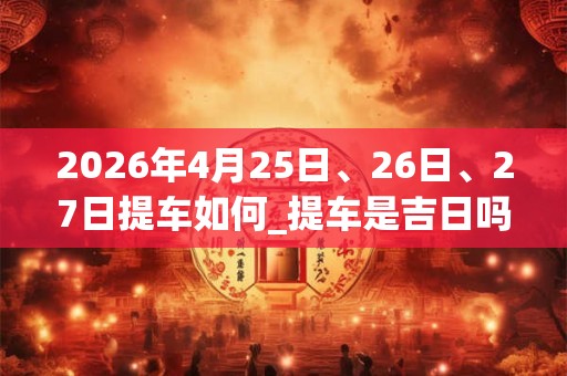 2026年4月25日、26日、27日提车如何_提车是吉日吗