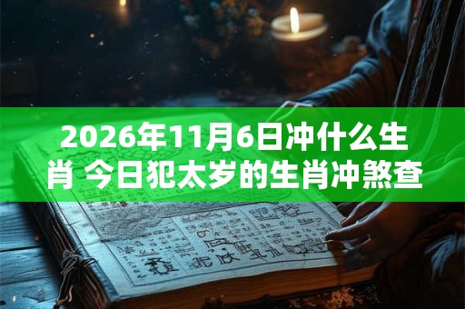 2026年11月6日冲什么生肖 今日犯太岁的生肖冲煞查询：