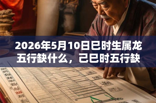 2026年5月10日巳时生属龙五行缺什么,己巳时五行缺什么 2026年5月10日巳时生属龙五行缺什么,己巳时五行缺什么
