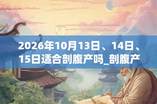 2026年10月13日、14日、15日适合剖腹产吗_剖腹产吉利吗 2026年10月13日、14日、15日适合剖腹产吗_剖腹产吉利吗