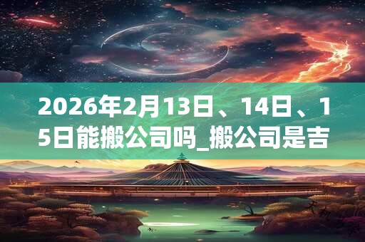 2026年2月13日、14日、15日能搬公司吗_搬公司是吉日吗 2026年2月13日、14日、15日能搬公司吗_搬公司是吉日吗