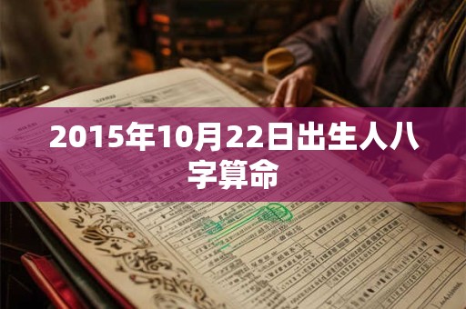 2015年10月22日出生人八字算命