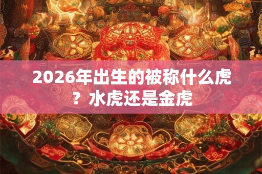 2026年出生的被称什么虎？水虎还是金虎