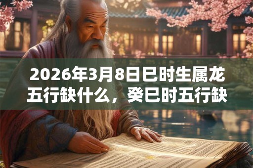 2026年3月8日巳时生属龙五行缺什么,癸巳时五行缺什么 2026年3月8日巳时生属龙五行缺什么,癸巳时五行缺什么