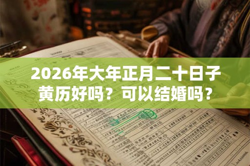2026年大年正月二十日子黄历好吗？可以结婚吗？