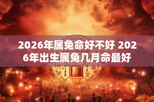 2026年属兔命好不好 2026年出生属兔几月命最好