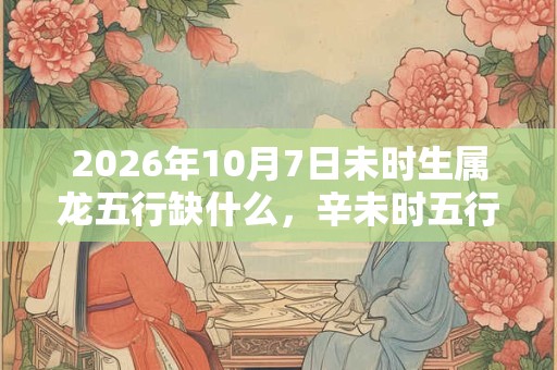 2026年10月7日未时生属龙五行缺什么,辛未时五行缺什么 2026年10月7日未时生属龙五行缺什么,辛未时五行缺什么