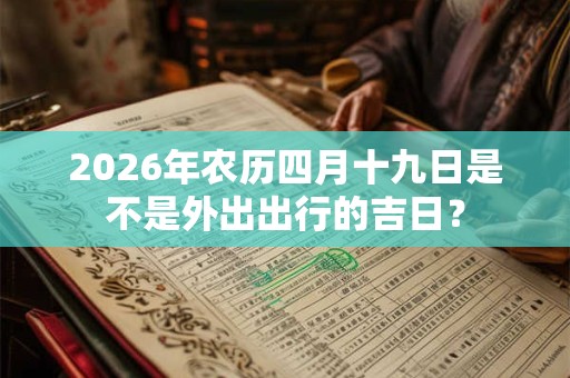 2026年农历四月十九日是不是外出出行的吉日？