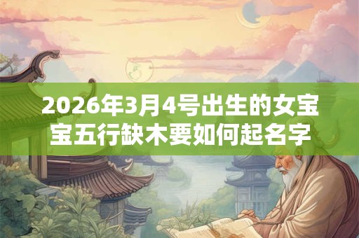 2026年3月4号出生的女宝宝五行缺木要如何起名字