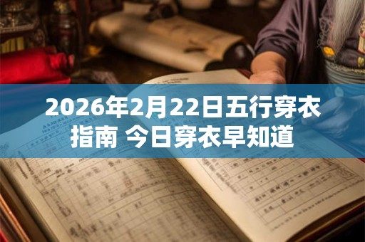 2026年2月22日五行穿衣指南 今日穿衣早知道