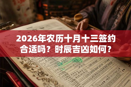 2026年农历十月十三签约合适吗？时辰吉凶如何？