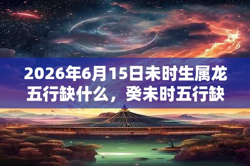 2026年6月15日未时生属龙五行缺什么，癸未时五行缺什么