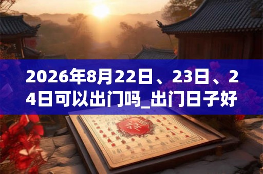 2026年8月22日、23日、24日可以出门吗_出门日子好吗 2026年8月22日、23日、24日可以出门吗_出门日子好吗