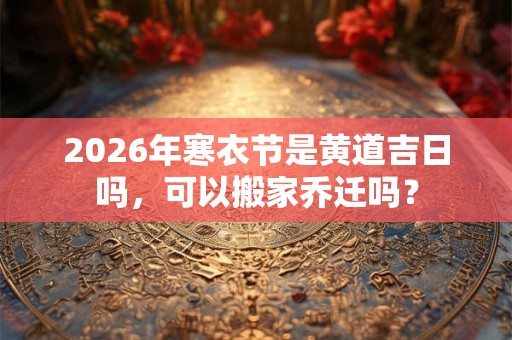 2026年寒衣节是黄道吉日吗,可以搬家乔迁吗? 2026年寒衣节是黄道吉日吗,可以搬家乔迁吗?