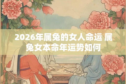 2026年属兔的女人命运 属兔女本命年运势如何