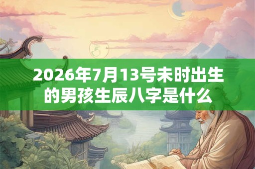 2026年7月13号未时出生的男孩生辰八字是什么