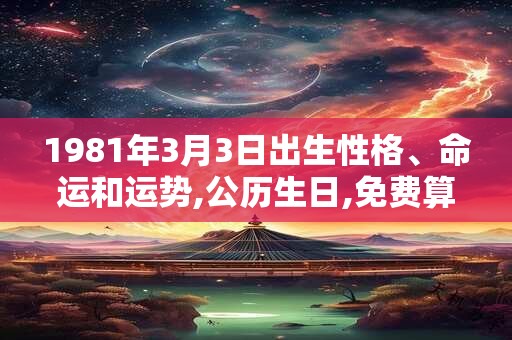 1981年3月3日出生性格、命运和运势,公历生日,免费算命 1981年3月3日出生性格、命运和运势,公历生日,免费算命