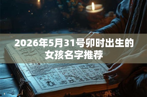 2026年5月31号卯时出生的女孩名字推荐