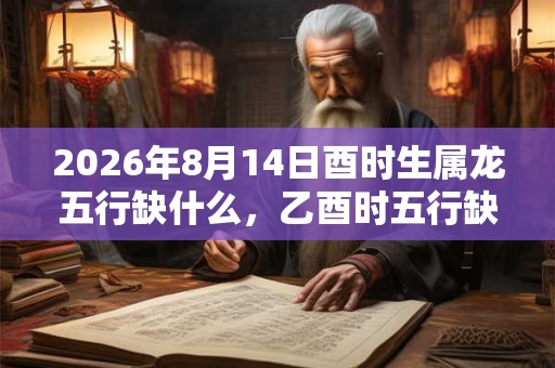 2026年8月14日酉时生属龙五行缺什么，乙酉时五行缺什么