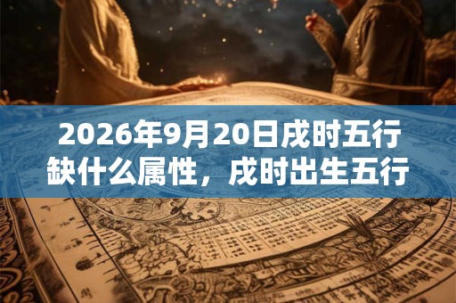 2026年9月20日戌时五行缺什么属性，戌时出生五行缺什么