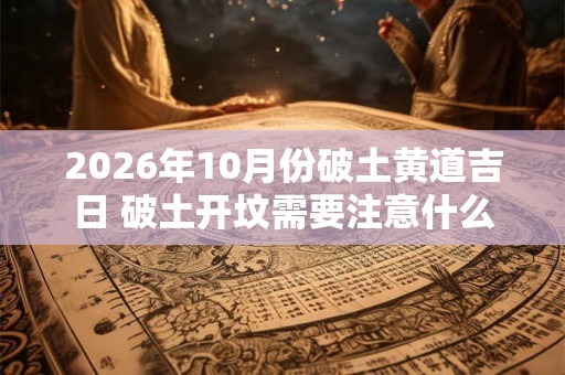 2026年10月份破土黄道吉日 破土开坟需要注意什么