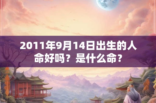 2011年9月14日出生的人命好吗？是什么命？