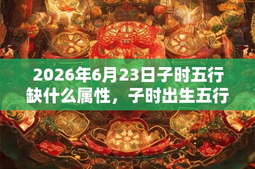 2026年6月23日子时五行缺什么属性，子时出生五行缺什么