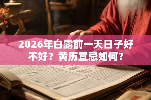 2026年白露前一天日子好不好？黄历宜忌如何？