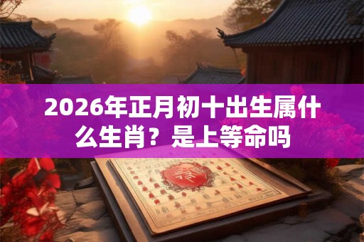 2026年正月初十出生属什么生肖？是上等命吗