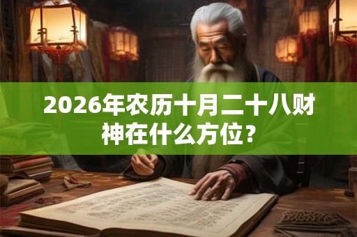2026年农历十月二十八财神在什么方位？