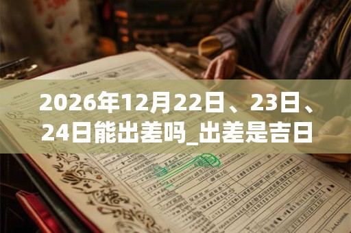 2026年12月22日、23日、24日能出差吗_出差是吉日吗