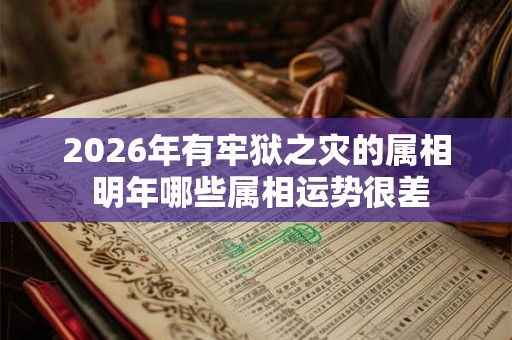 2026年有牢狱之灾的属相 明年哪些属相运势很差