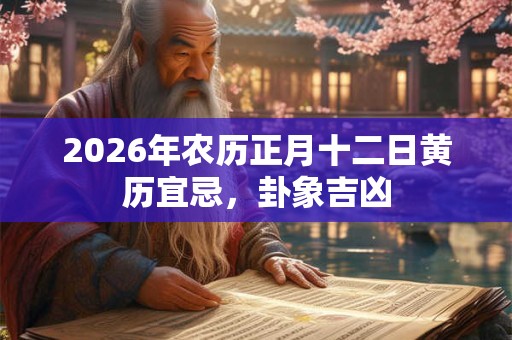 2026年农历正月十二日黄历宜忌，卦象吉凶