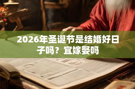 2026年圣诞节是结婚好日子吗?宜嫁娶吗 2026年圣诞节是结婚好日子吗?宜嫁娶吗