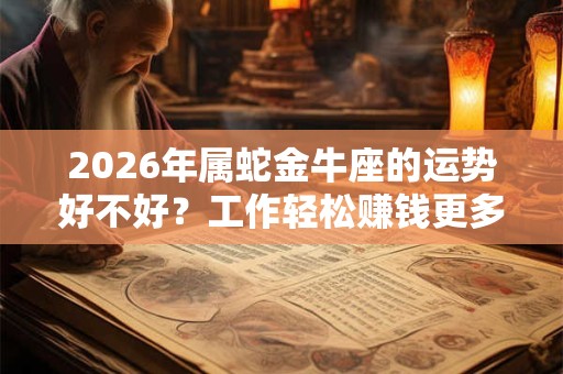 2026年属蛇金牛座的运势好不好？工作轻松赚钱更多