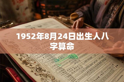 1952年8月24日出生人八字算命