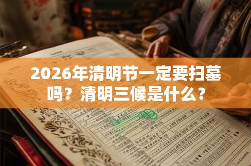 2026年清明节一定要扫墓吗？清明三候是什么？