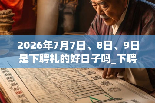 2026年7月7日、8日、9日是下聘礼的好日子吗_下聘礼可以吗